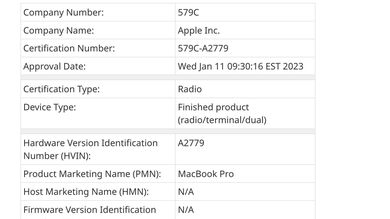 Tiens serait-ce le nouveau MacBook Pro 14/16 M2 (Wi-Fi 6E) ? (réponse demain ?)