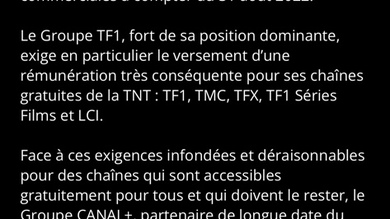 France : Canal+  ne diffusera plus les chaînes de TF1