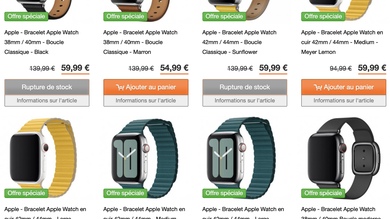 Des bracelets officiels d'Apple à des tarifs incroyables ! (54€ en cuir, Pride/Sport à 32€...)