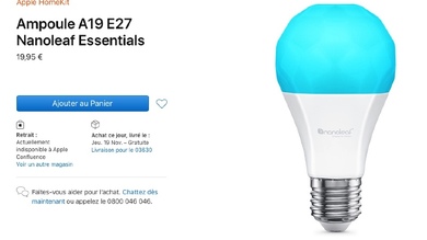 L'ampoule Nanoleaf Essentials à 19,95€ compatible HomeKit/Thread est de nouveau en stock