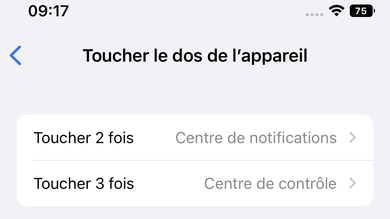 iOS : comment bien paramétrer la fonction "Toucher le dos de l'iPhone"