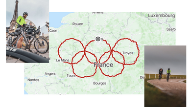 Record du monde ? ils dessinent les anneaux olympiques en vélo sur la carte de France !