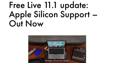 Ableton Live 11.1 prend en charge nativement les Mac Apple Silicon