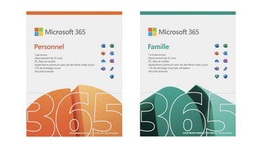 Microsoft 365 Personnel dès 45€ (-33%), 365 Famille (6 postes) dès 72€ (-27%)