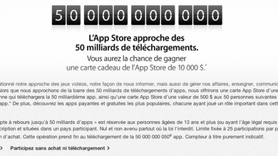 Bientôt 50 milliards de téléchargements sur l'AppStore