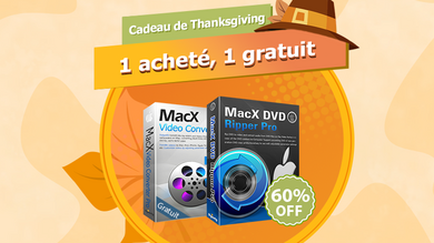 Promo : 60% sur MacX DVD Ripper Pro (compatible Monterey et Mac M1) avec MacX Video Converter Pro offert