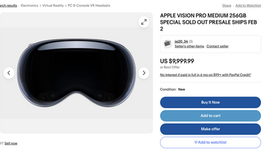 Le Vision Pro atteint des prix hallucinants sur eBay !