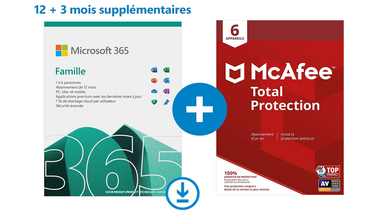 #BlackFriday  15 mois de Microsoft 365 Famille + McAfee 2022 à 49€, 1 an de PlaySation Plus à 39€