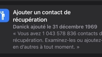 Bug iOS 16 : il possède 1 043 578 836 contacts de récupération (et vous ?)