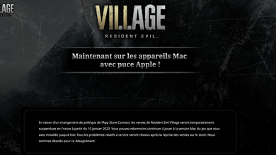 Un souci avec l'App Store en France (Resident Evil Village retiré, retard pour DaVinci Resolve) ?