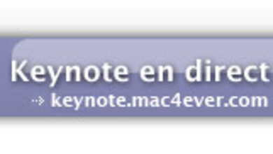 Keynote : H-30mn : tous sur keynote.mac4ever.com !