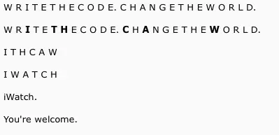 WWDC : Apple met en place les grandes bannières ! "Write the Code. Change the World."