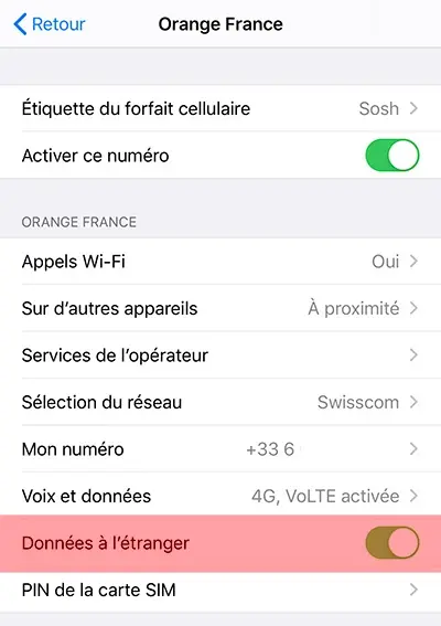 iOS et eSIM/Double SIM : les données à l'étranger désormais liées à un opérateur