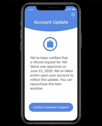 Apple propose un nouveau système de notifications du remboursement des achats in-app