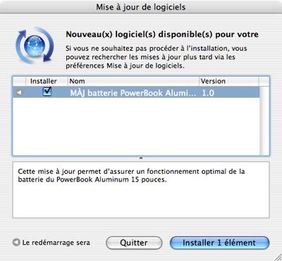 Illustration : MàJ pour Powerbook 15'