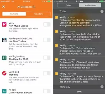 Coup d'oeil sur Notify, la future application de news de Facebook