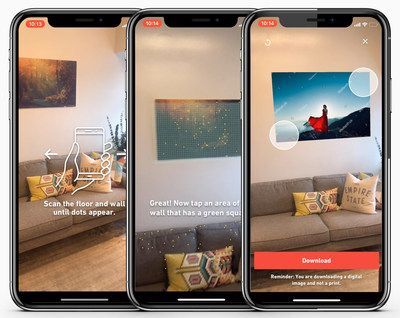 Shutterstock pour iOS affiche ses images sur les murs en réalité augmentée