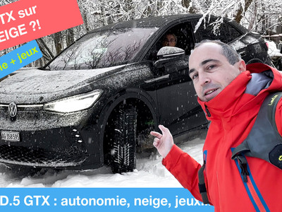 Essai Volkswagen ID.5 GTX sur neige + autonomie sur autoroute en hiver !