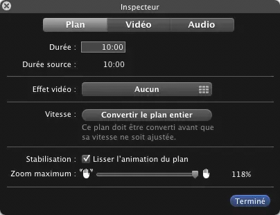 Stabilisons nos vidéos avec iMovie