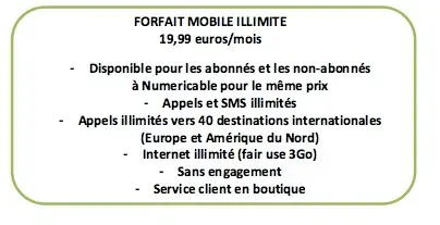 Numericable lance son forfait mobile illimité à 19,99 €