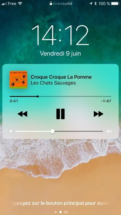 iOS 11 : le lecteur musical ne cache plus l'heure sur l'écran verrouillé