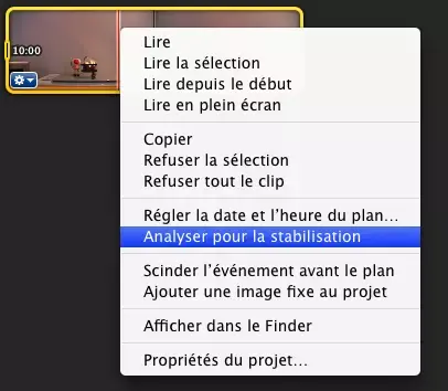 Stabilisons nos vidéos avec iMovie