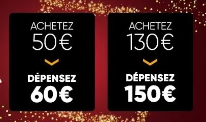 Promos : cartes cadeau Fnac 60€ et 150€ à 50 et 130€