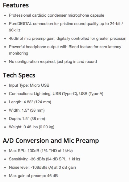 Le micro USB multi-plateformes d'Apogee intègre enfin une sortie casque