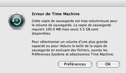 Quand Time machine devient fou