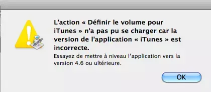 iTunes 10: des actions automator disparues