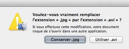 Astuce Mac : marre de l'alerte changement d'extension fichier ?