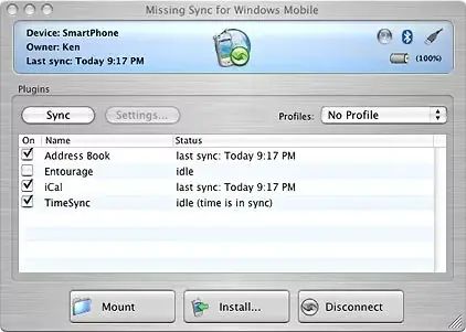 Missing Sync pour Windows Mobile