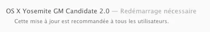 Une seconde Release Candidate pour Yosemite