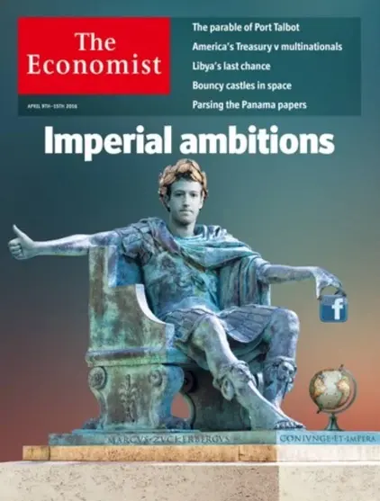 L'image du jour : The Economist dépeint Mark Zuckerberg comme un empereur romain