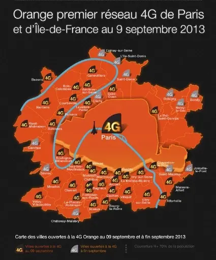 Orange : 40 % de la population couverte en 4G à la fin 2013