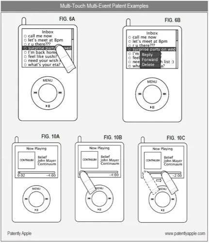 Apple : brevet sur le multitouch