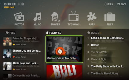 Boxee bêta sur l'AppleTV