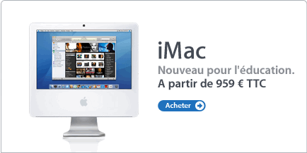 L'iMac spécial éducation est disponible