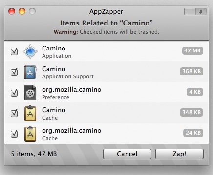 AppZapper 2.0 desinstalle vos applications