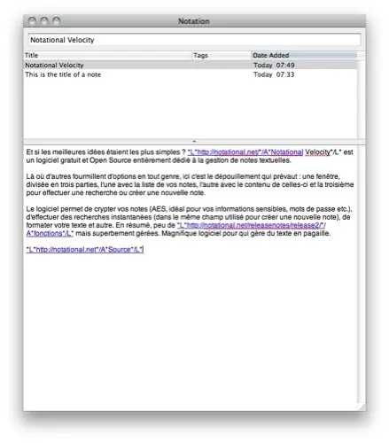 Notational Velocity met vos notes en ordre