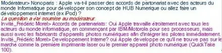 Chat Apple sur 01NEt !