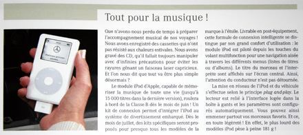 Mercedes présente l'iPod