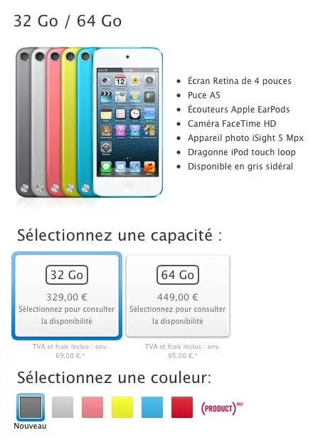 Une nouvelle couleur pour les iPod Touch !