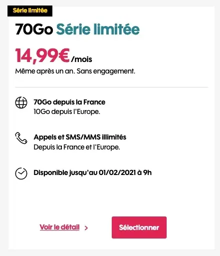 Bons plans opérateurs : des offres sans engagement à partir de 10,99€ (de 70 à 150Go)