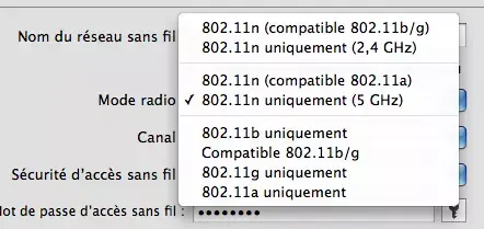 Astuce : les options d'Airport