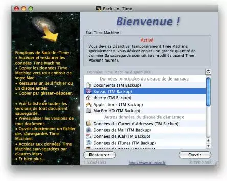 Profitez de Time Machine avec Back-In-Time