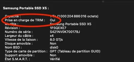 SSD en USB : Big Sur ne gère toujours pas la commande TRIM