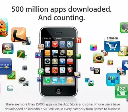 Le chiffre du jour : 500 millions d'App téléchargées pour iPhone