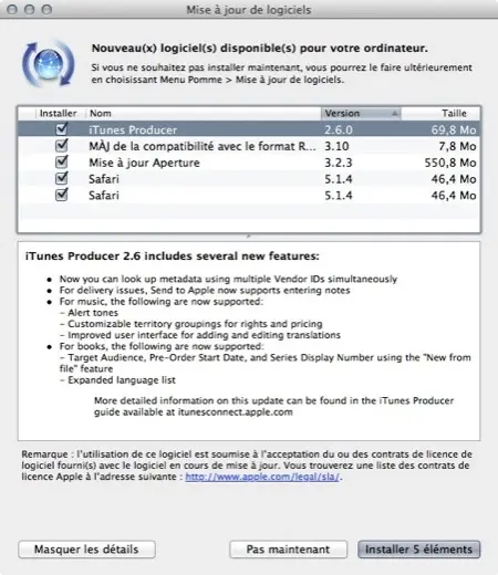 iTunes Producer, une mise à jour en version 2.6