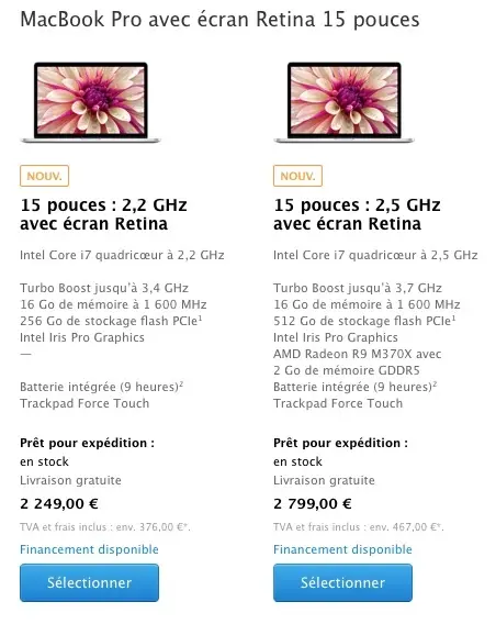 Test des MacBook Pro Retina 15" (2015)